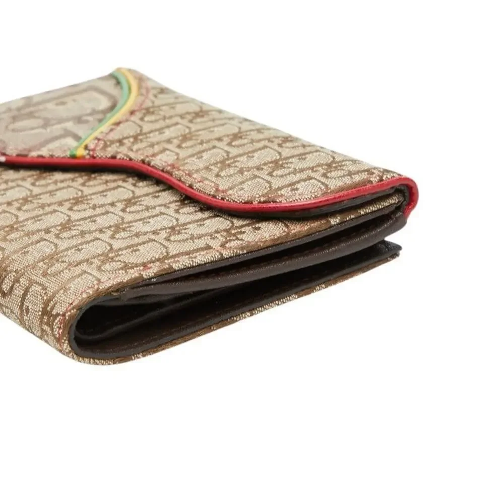 Dior Trotter Leather Saddle Bifold Wallet Multicolor